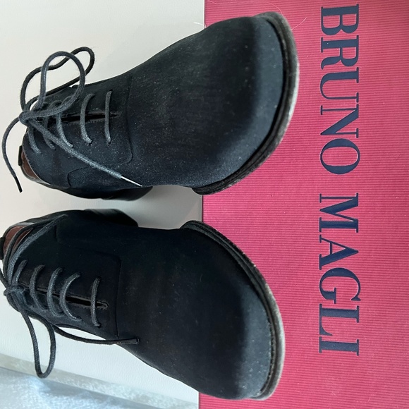 BRUNO MAGLI Palladin Black Suede Tie Shoes main image 6